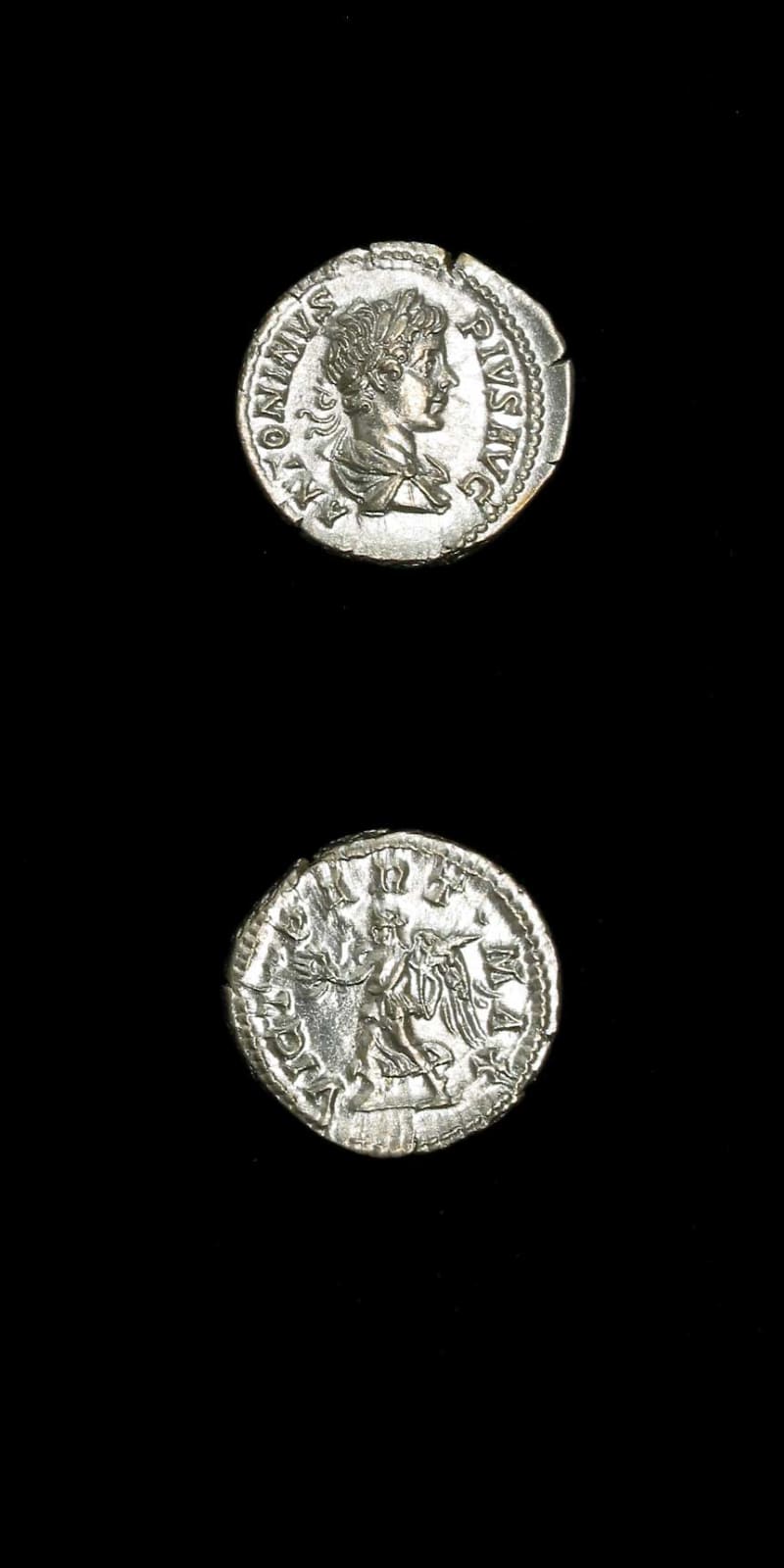 Silver Denarius of Emperor Caracalla, 200 CE - 210 CE