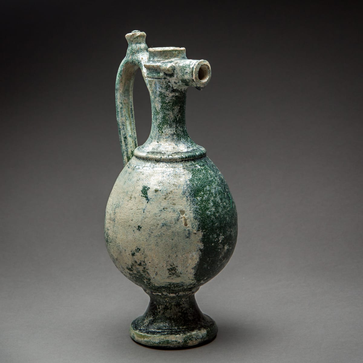 Parthian Green-Glazed Zoomorphic Ewer, 4th Century CE - 6th Century CE