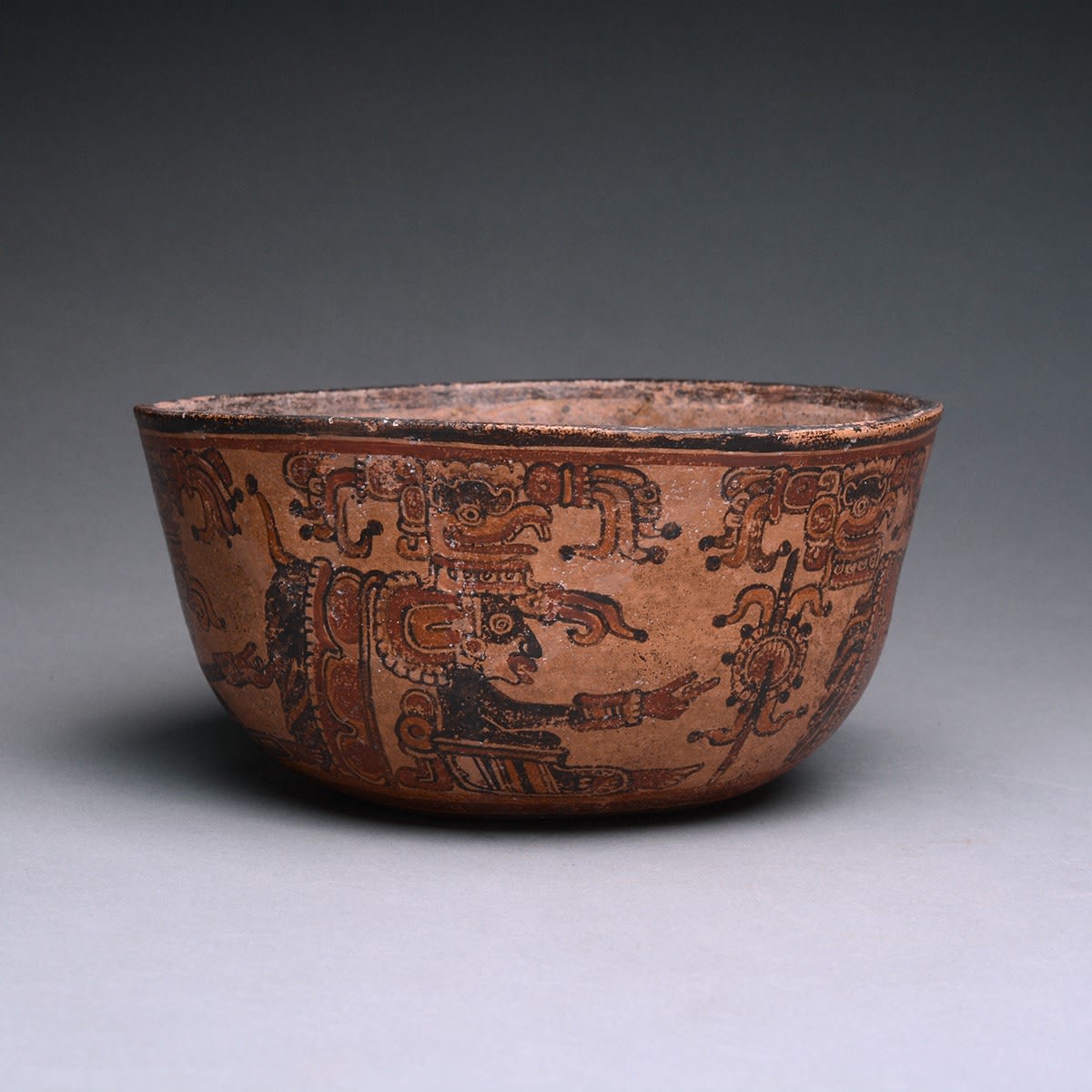 Mayan Polychrome Bowl, 500 CE - 900 CE