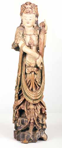 Ming Wooden Polychrome Sculpture of Guanyin, 1368 CE - 1644 CE