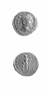 Silver Denarius of Emperor Septimius Severus, 198 CE - 211 CE