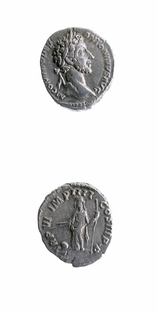 Silver Denarius of Emperor Commodus, 180 CE - 192 CE