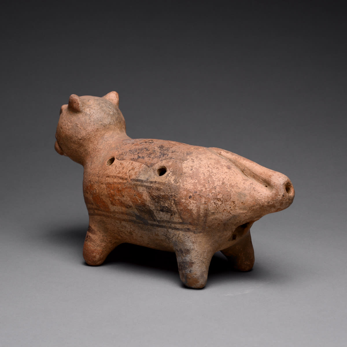 Terracotta Polychrome Ocarina, 500 CE - 1000 CE