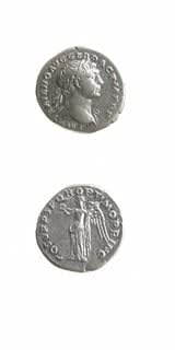 Silver Denarius of Emperor Trajan, 98 CE - 117 CE