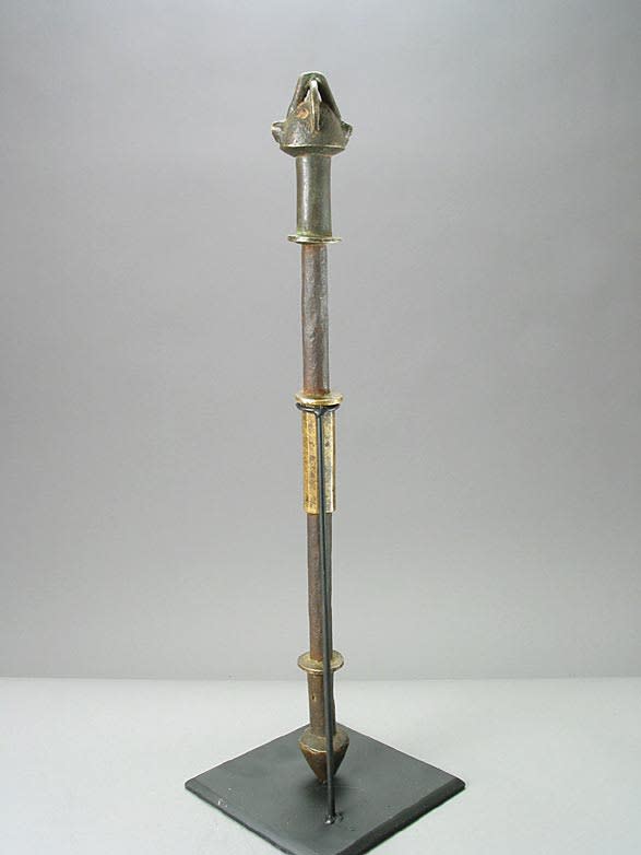 Yoruba Bronze Sango Staff, 19th Century CE - 20th Century CE