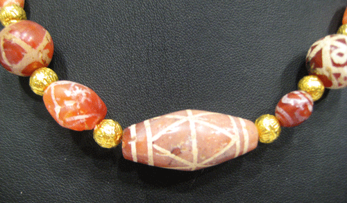Carnelian Bead Necklace, 500 BCE - 500 CE