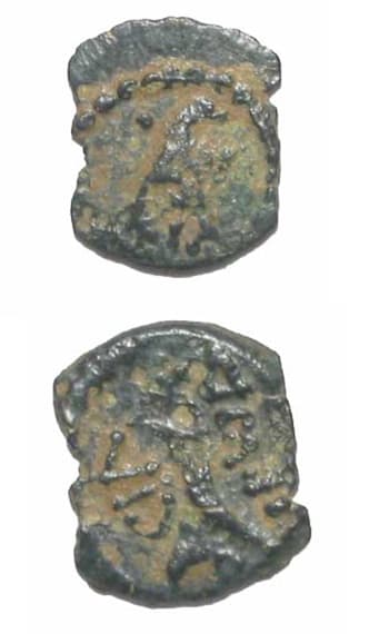 Jewish Bronze Prutah of King Herod the Great, 37 BCE - 4 BCE