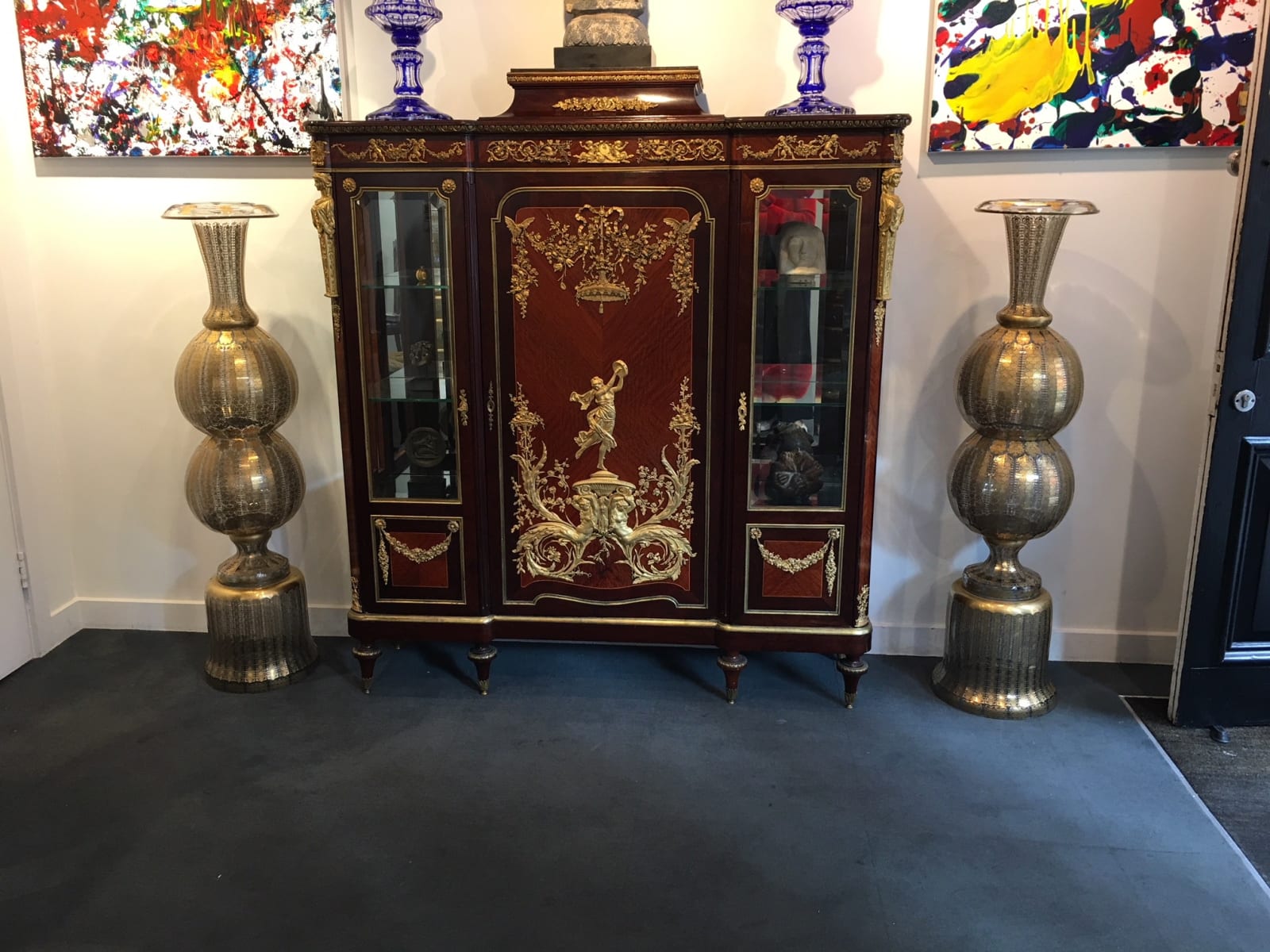 Gold glass Alhambra style vase, 19th Century CE