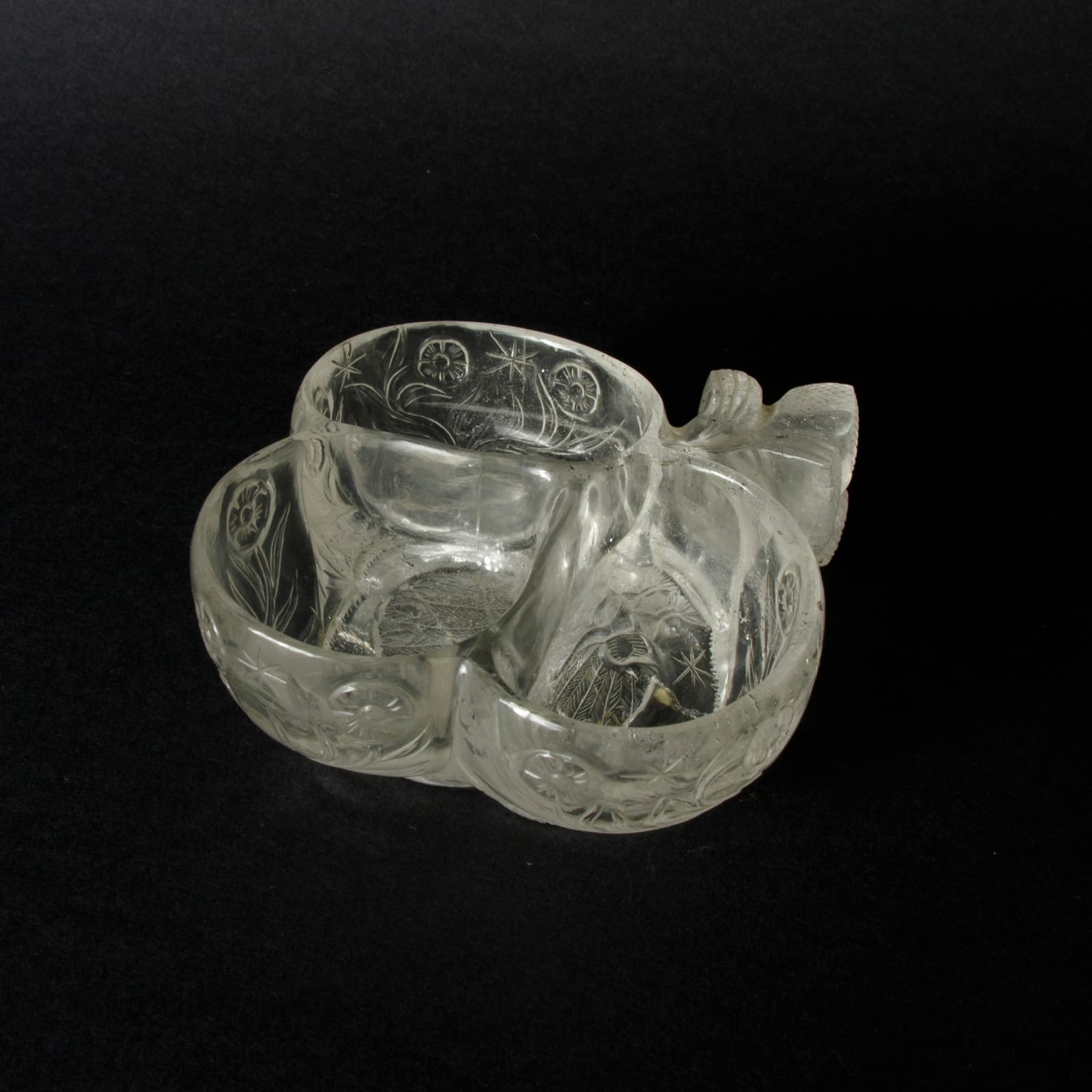 A Mughal Carved Rock Crystal Relish Dish, 18th-19th Century CE