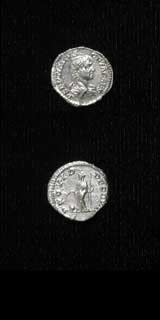 Silver Denarius of Geta Struck While Caesar, 202 CE - 209 CE