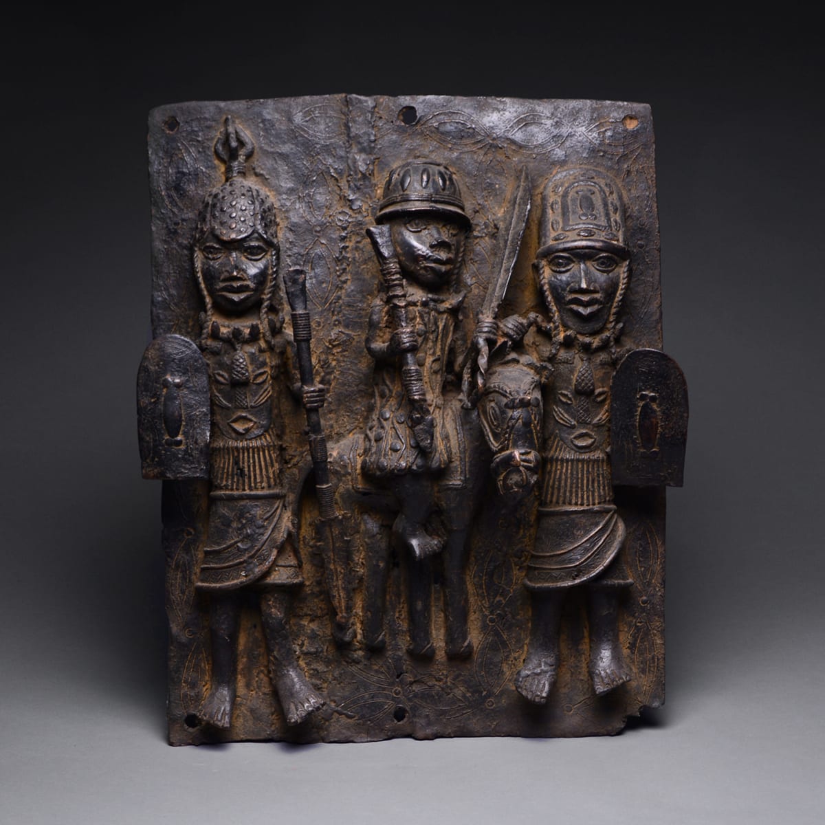 Benin Style Bronze Plaque, 20th Century CE