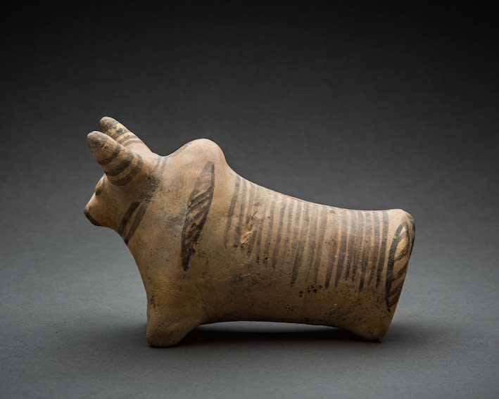 Indus Valley Painted Terracotta Humped Bull, 2600 BCE - 1900 BCE