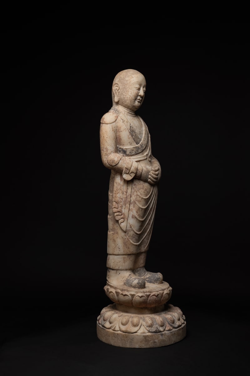 Tang Marble Standing Ananda, 618 CE - 907 CE