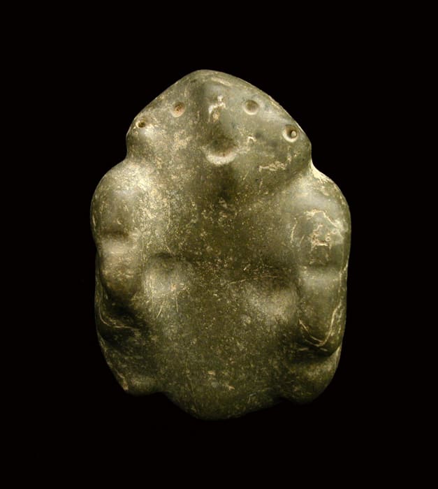Colima Greenstone Effigy Figure, 300 BCE - 300 CE