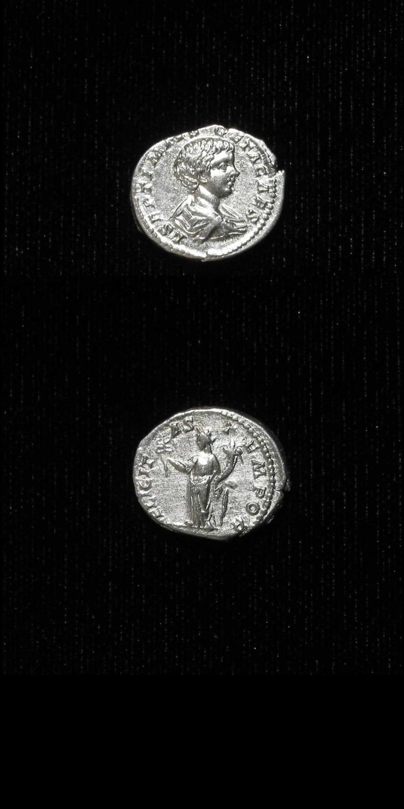 Silver Denarius of Geta Struck While Caesar, 198 CE - 200 CE
