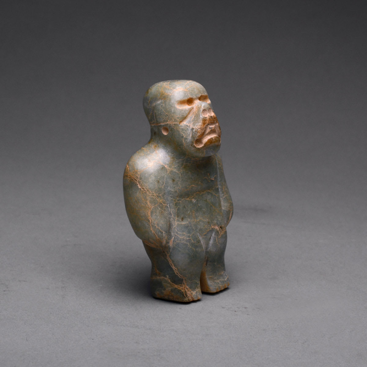 Olmec Jade Standing Figure, 1200 BCE - 600 BCE