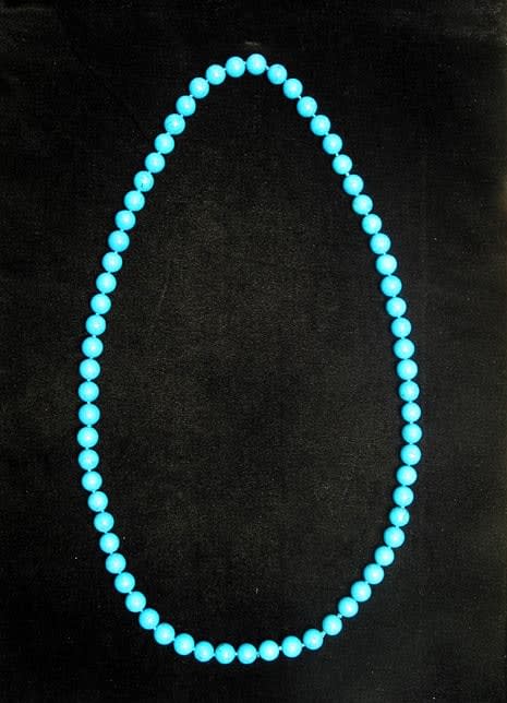 Simulated Turquoise Beaded necklace