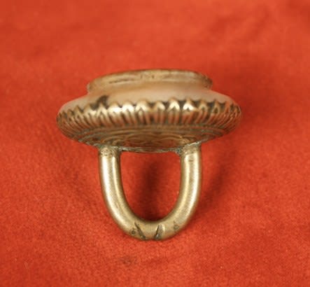 Sassanian Agate Seal Mounted in Silver Setting, 200 CE - 600 CE