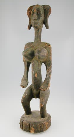Bambara Wooden Dyonyeni Sculpture of a Woman, 20th Century CE