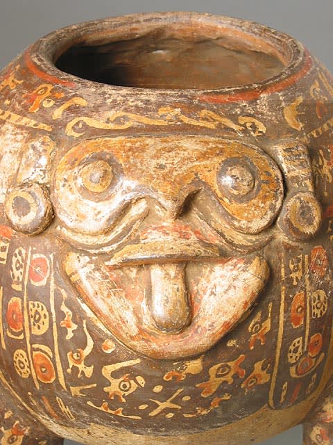 Guanacaste-Nicoya Tlaloc Effigy Tripod Vessel, 500 CE - 1000 CE