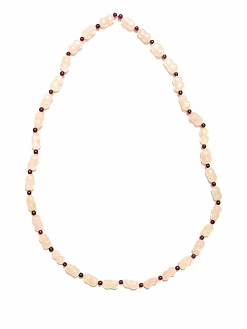 Rose Quartz And Garnet Bead Necklace