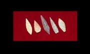 Set of Five Neolithic Flint Arrowheads, 6000 BCE - 4000 BCE