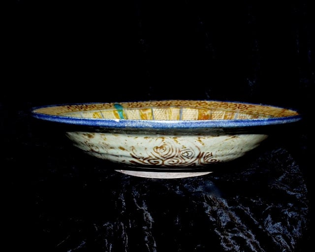 Kashan lustre shallow bowl, 1200 CE - 1300 CE