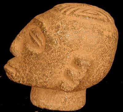 Basalt Trophy Head, 500 CE - 1000 CE
