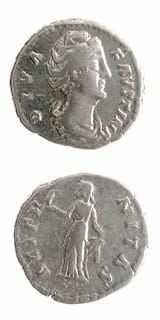 Silver Denarius of Empress Faustina Senior Issued Posthumously, 141 CE - 161 CE