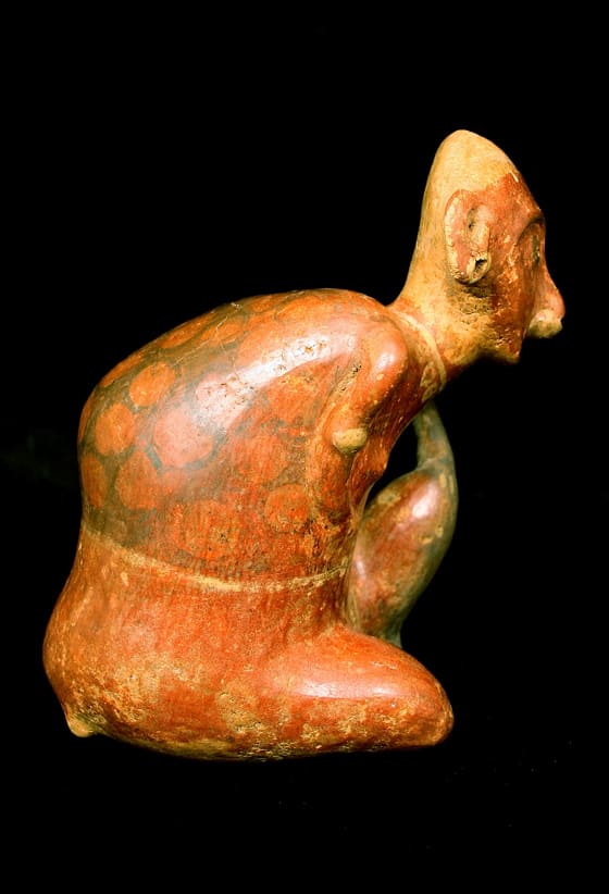 Chinesco Style (Type C) Nayarit Terracotta Sculpture of a Kneeling Woman, 300 BCE - 300 CE