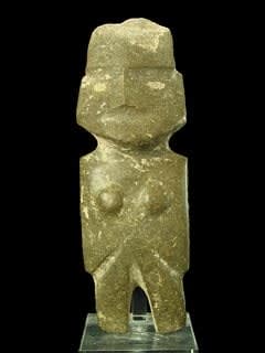 Mezcala Stone Standing Female Figure, 300 BCE - 500 CE