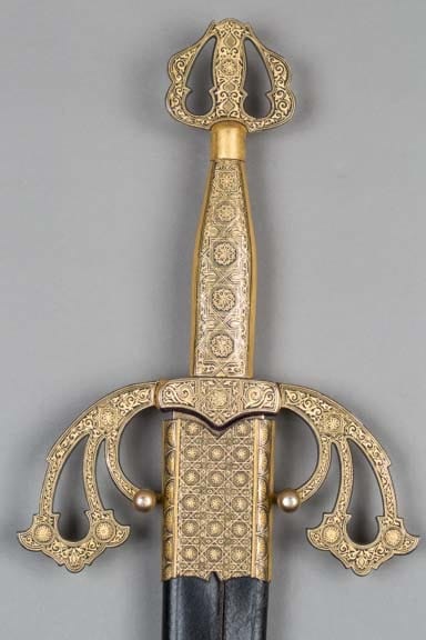 Damascened Toledo Sword, imitating La Tizona, Nineteenth Century AD