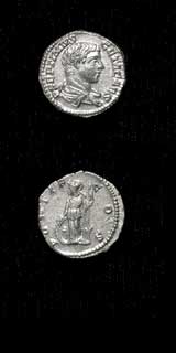 Silver Denarius of Geta Struck While Caesar, 202 CE - 209 CE