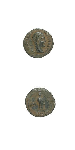 Bronze Coin of Emperor Constantine the Great Issued Posthumously, 337 CE - 340 CE