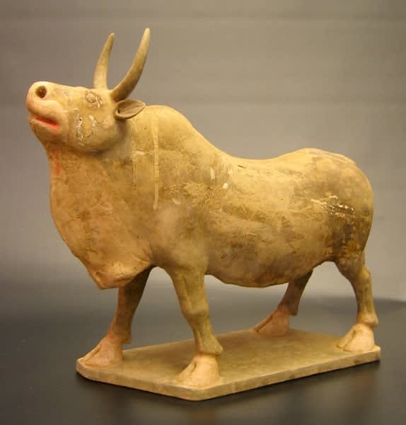 Northern Qi Painted Terracotta Bull, 550 CE - 577 CE
