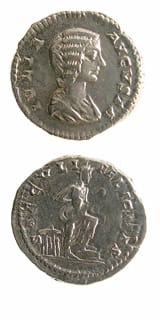 Silver Denarius of Empress Julia Domna, 196 CE - 211 CE