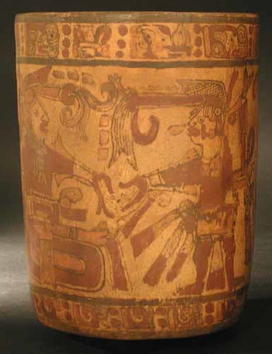 Mayan Cylindrical Vessel, 300 CE - 900 CE