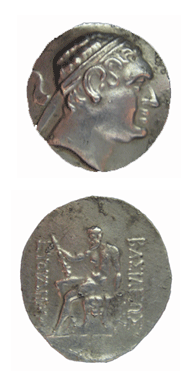 Bactrian Silver Tetradrachm of King Euthydemos II, 230 BCE - 200 BCE