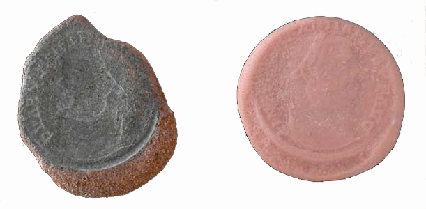 Roman Counterfeiter's Coin Mold, 250 CE - 350 CE