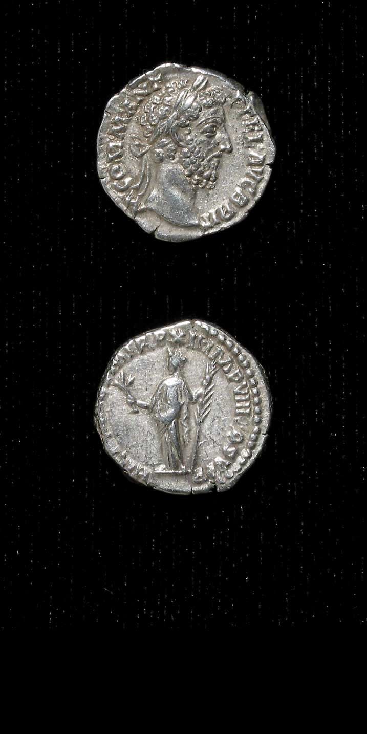 Silver Denarius of Emperor Commodus, 180 CE - 192 CE