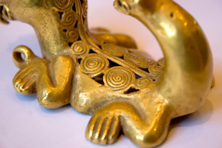 Gold Pendant of a Jaguar with a Head on its Tail, 500 CE - 1550 CE