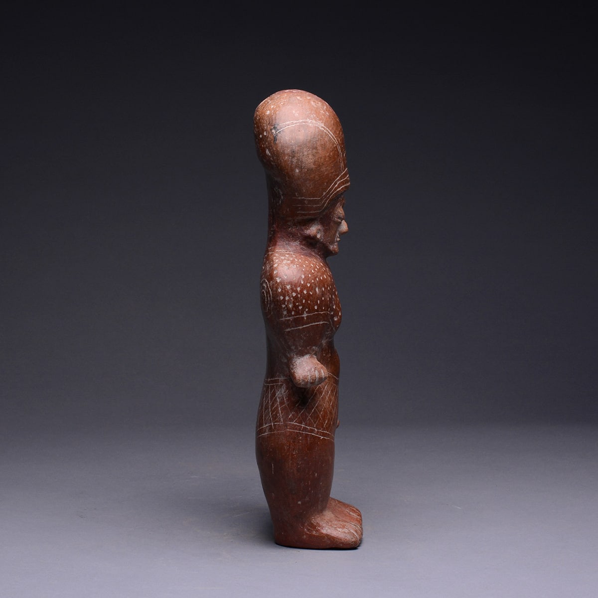Chorrera Terracotta Sculpture of a Standing Woman, 1100 BCE - 300 CE