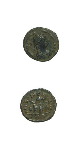 Bronze Coin of Emperor Valentinianus, 364 CE - 375 CE