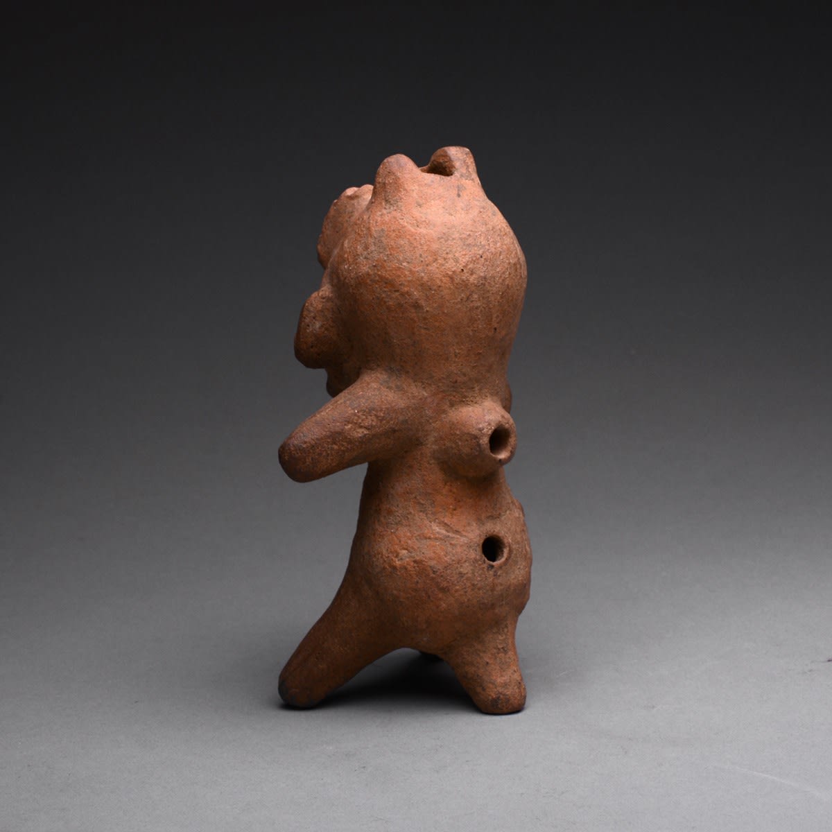 Mayan Whistle In The Form Of An Old Man, 500 CE - 800 CE