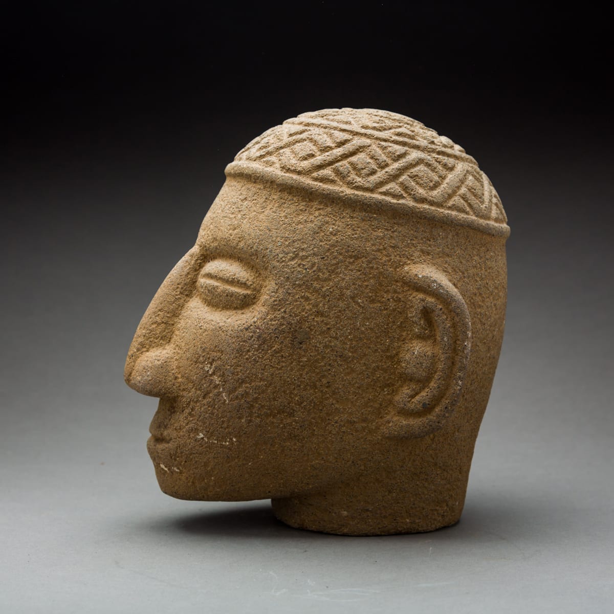 Atlantic Watershed Basalt Trophy Head, 500 CE - 1000 CE