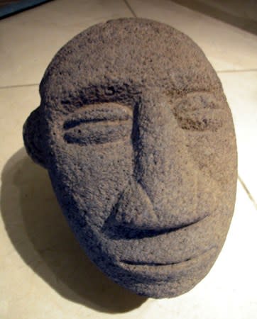 Basalt Trophy Head, 100 CE - 500 CE