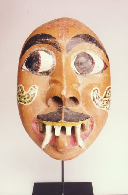 African Art / Ibibio Wooden Polychrome Mask, 20th Century CE