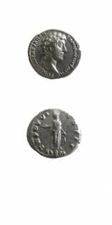 Silver Denarius of Marcus Aurelius Struck While Caesar, 139 CE - 161 CE