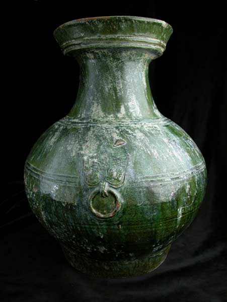 Eastern Han Green-Glazed Terracotta Hu, 25 CE - 220 CE