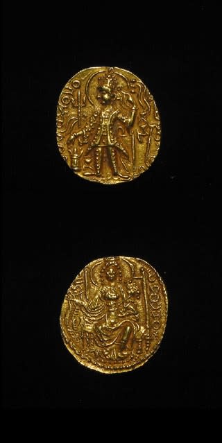 Kushan Gold Dinar of Emperor Shaka, 325 CE - 345 CE